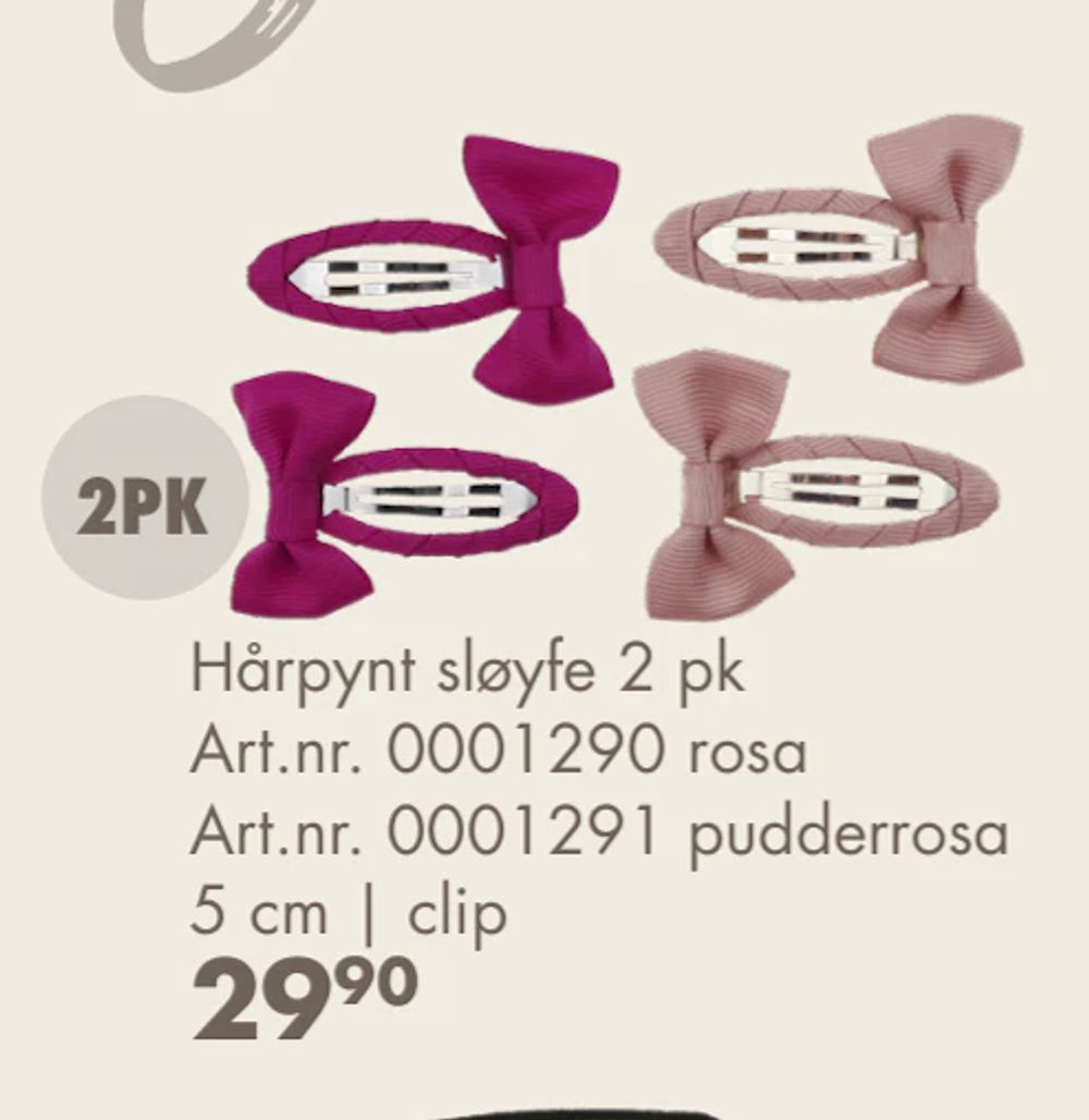 Tilbud på Hårpynt sløyfe 2 pk fra Spar Kjøp til 29,90 kr