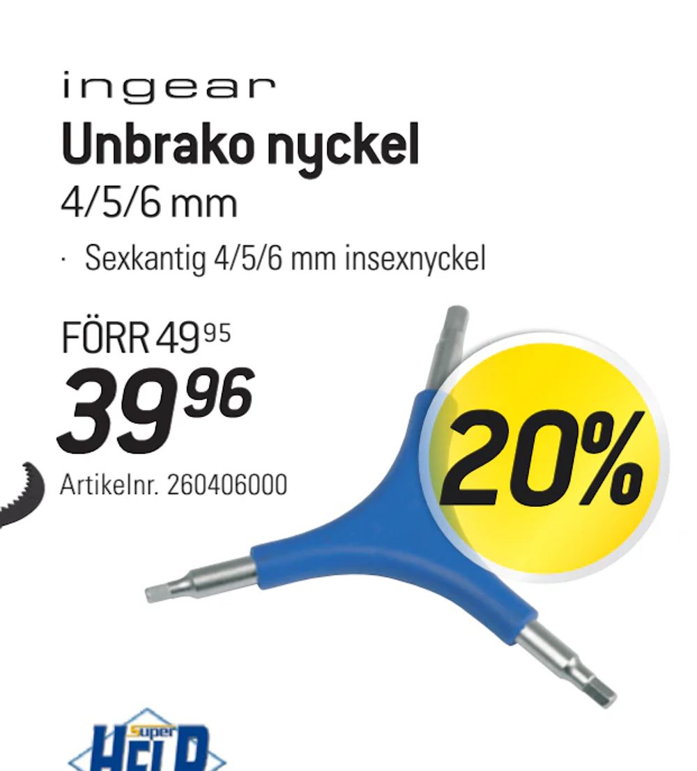 Erbjudanden på Unbrako nyckel från thansen för 39,96 kr