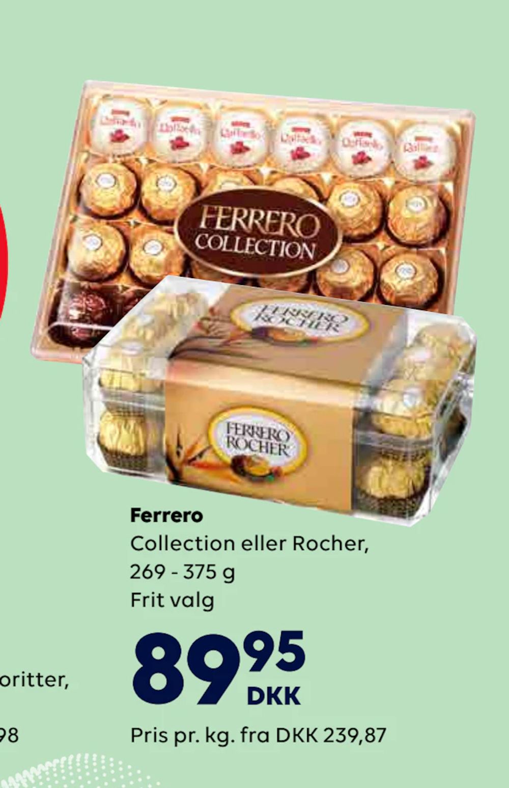 Tilbud på Ferrero fra BorderShop til 89,95 kr.
