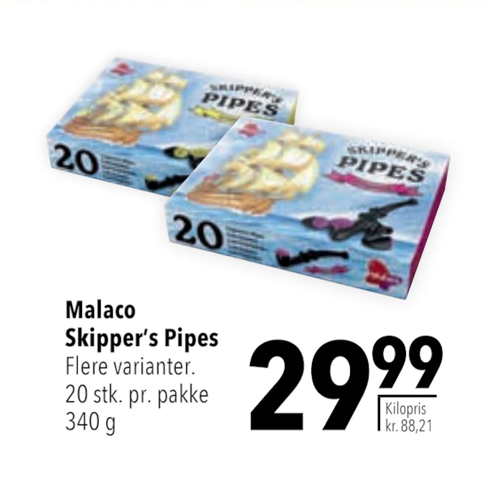 Deals on Malaco Skipper’s Pipes from CITTI at 29,99 kr.