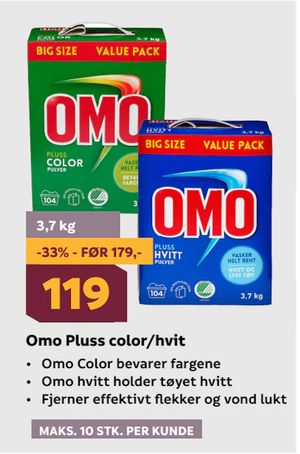 Omo Pluss color/hvit