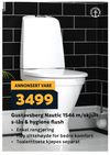 Gustavsberg Nautic 1546 m/skjult s-lås & hygiene flush