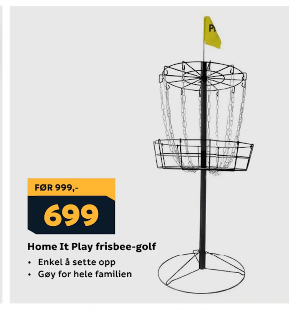 Tilbud på Home It Play frisbee-golf fra Megaflis til 699 kr