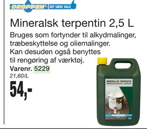 Mineralsk terpentin 2,5 L