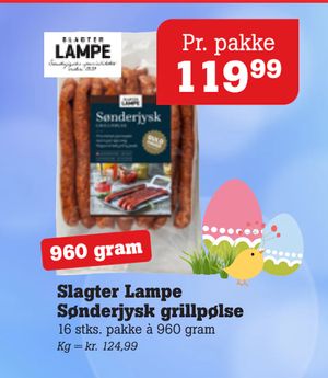 Slagter Lampe Sønderjysk grillpølse