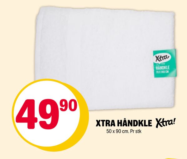 XTRA HÅNDKLE Xtra! 50 x 90 cm. Pr stk