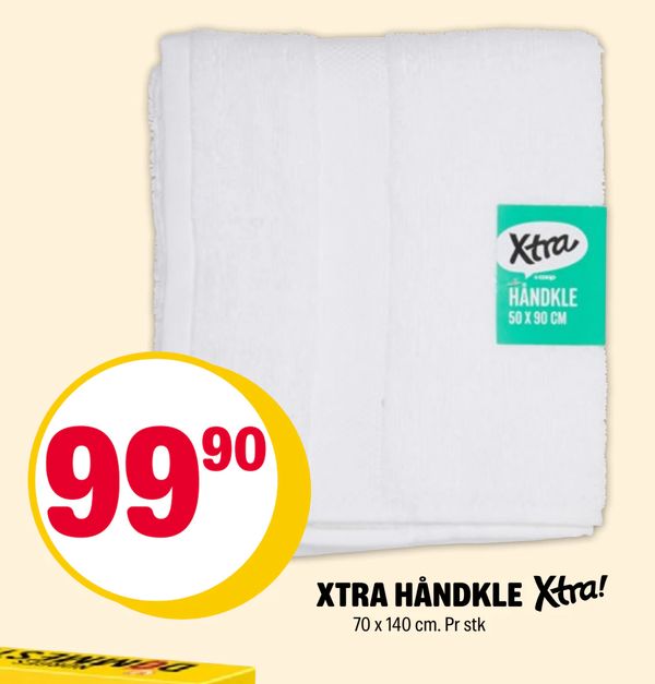XTRA HÅNDKLE Xtra! 70 x 140 cm. Pr stk