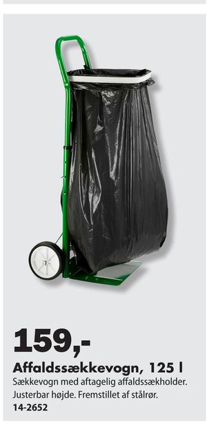 Affaldssækkevogn, 125 l