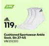 Cushioned Sportswear Ankle Sock, Str.37-45