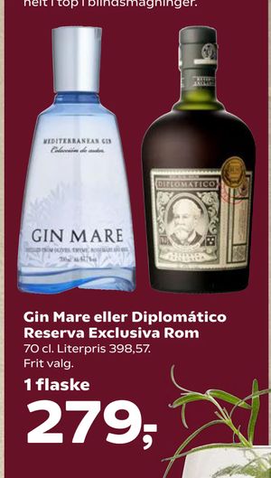 Gin Mare eller Diplomático Reserva Exclusiva Rom