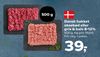 Dansk hakket oksekød eller gris & kalv 8-12%