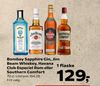Bombay Sapphire Gin, Jim Beam Whiskey, Havana Club Especiel Rom eller Southern Comfort