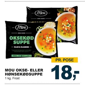 MOU OKSE- ELLER HØNSEKØDSUPPE