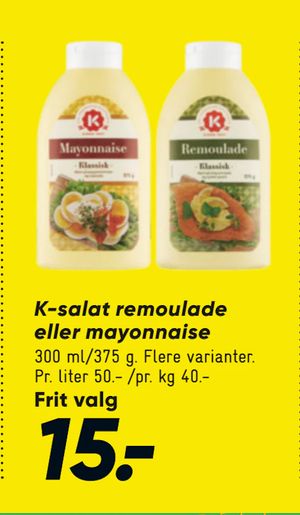 K salat remoulade eller mayonnaise