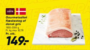 Gourmetsaltet flæskesteg af dansk gris