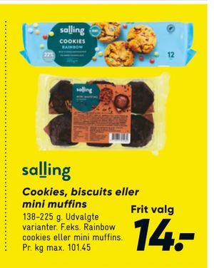 Cookies, biscuits eller mini muffins