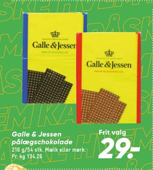 Galle & Jessen pålægschokolade