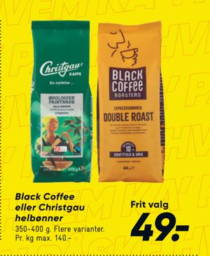 Black Coffee eller Christgau helbønner