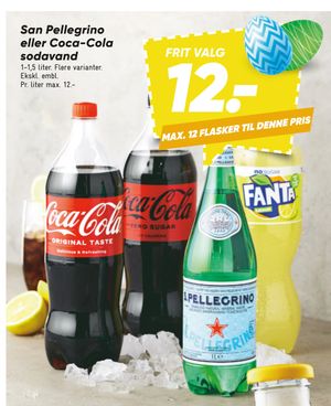San Pellegrino eller Coca-Cola sodavand