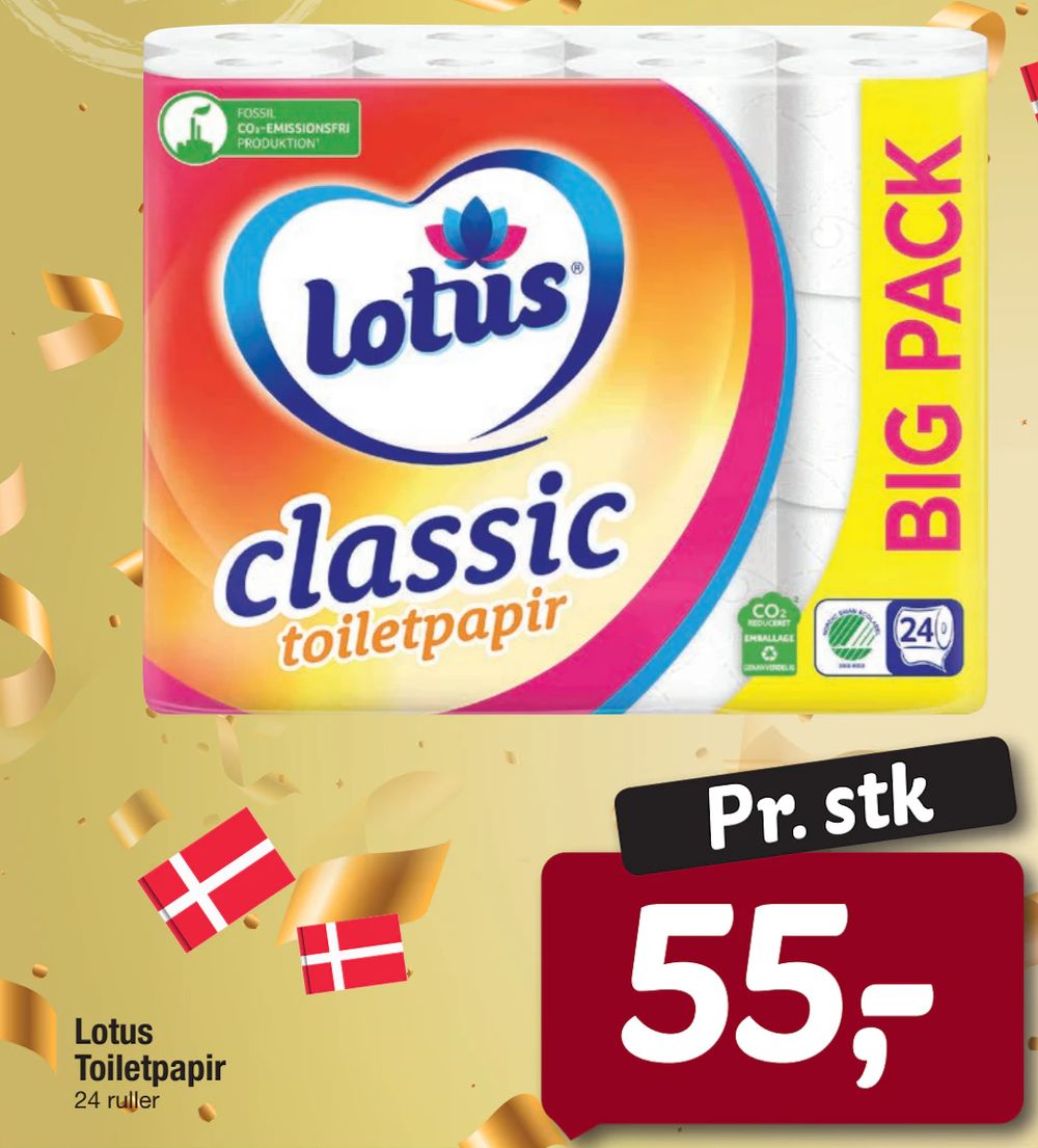 Tilbud på Lotus Toiletpapir fra fakta Tyskland til 55 kr.