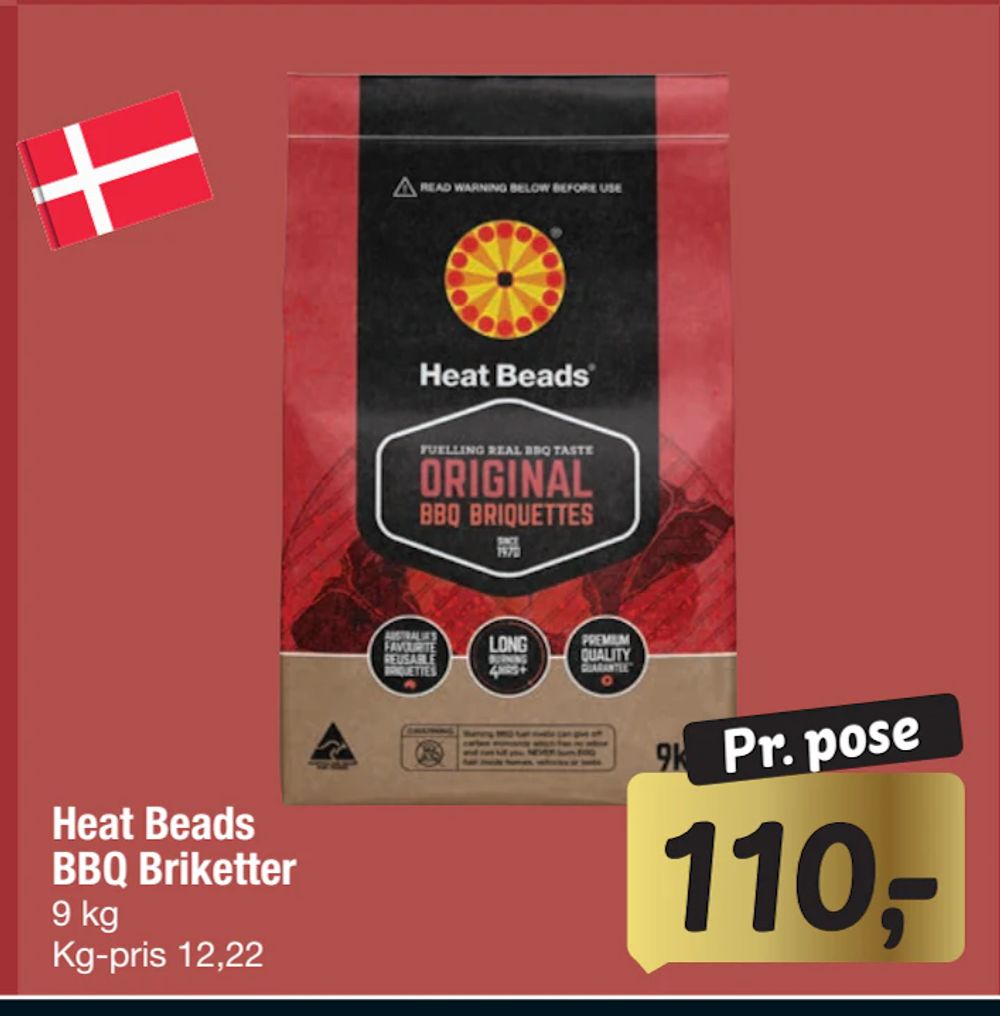 Tilbud på Heat Beads BBQ Briketter fra fakta Tyskland til 110 kr.