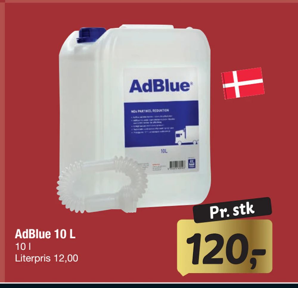 Tilbud på AdBlue 10 L fra fakta Tyskland til 120 kr.