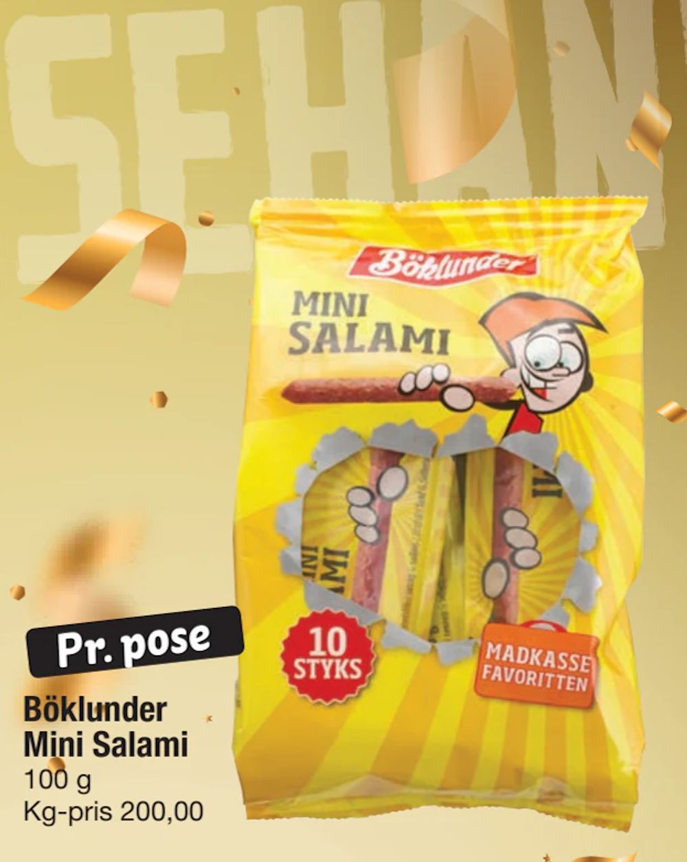 Tilbud på Böklunder Mini Salami fra fakta Tyskland til 20 kr.