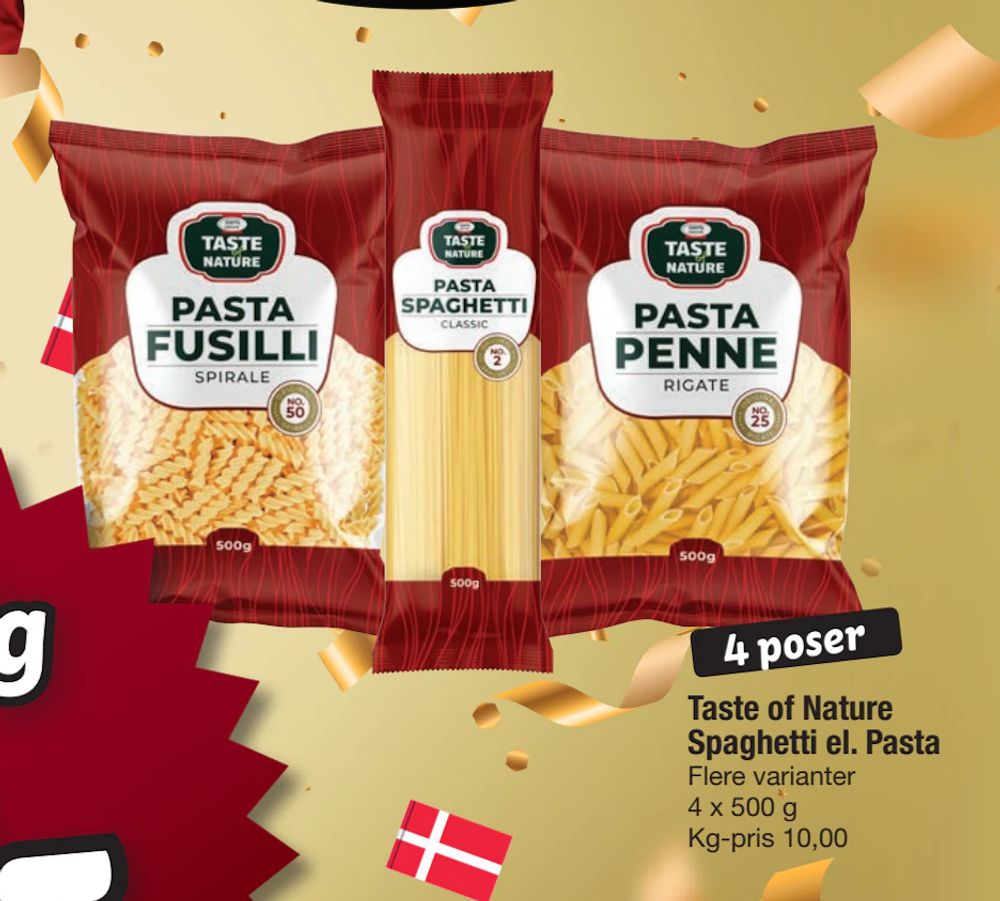 Tilbud på Taste of Nature Spaghetti el. Pasta fra fakta Tyskland til 20 kr.