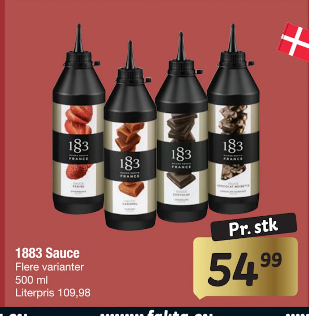 Tilbud på 1883 Sauce fra fakta Tyskland til 54,99 kr.