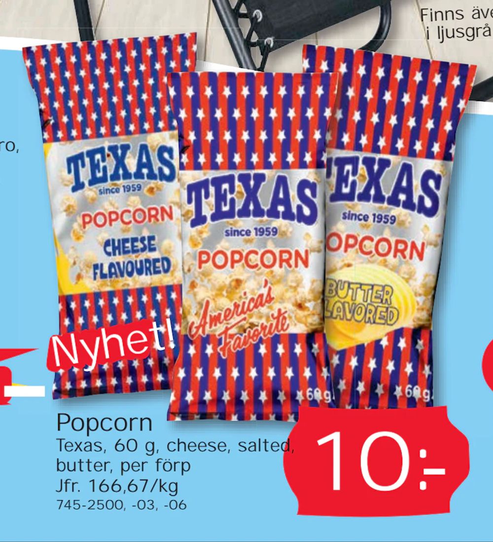 Erbjudanden på Popcorn från DollarStore för 10 kr