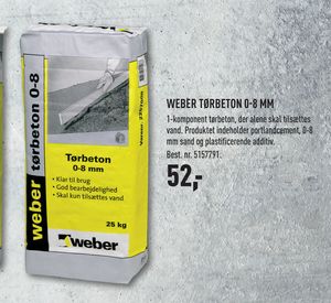 WEBER TØRBETON 0-8 MM