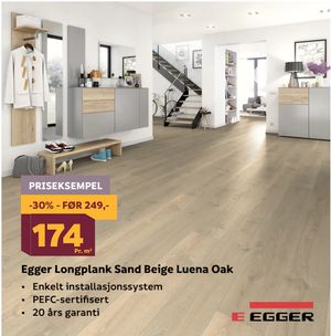 Egger Longplank Sand Beige Luena Oak
