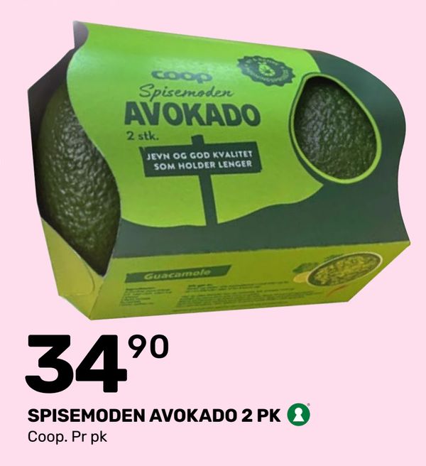 SPISEMODEN AVOKADO 2 PK Coop. Pr pk