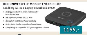 Sandberg All-in-1 Laptop Powerbank 24000