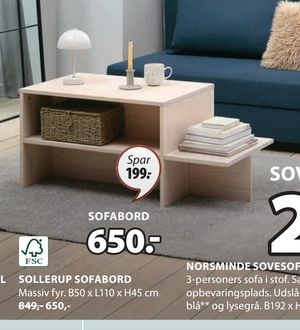 SOLLERUP SOFABORD