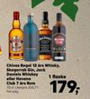 Chivas Regal 12 års Whisky, Skagerrak Gin, Jack Daniels Whiskey eller Havana Club 7 års Rom