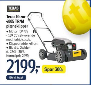 Texas Razor 4805 TR/M plæneklipper