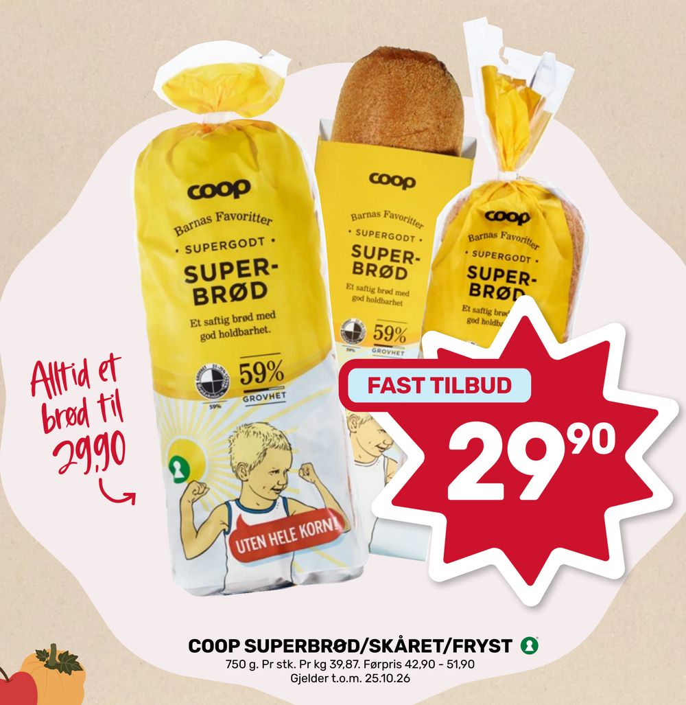 Coop Superbrød/Skåret/Fryst