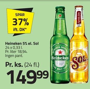 Heineken 5% el. Sol