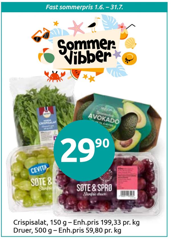 Druer 500 g – Enh.pris 59,80 pr. kg