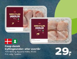 Coop dansk kyllingeunder- eller overlår