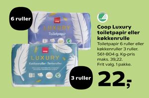 Coop Luxury toiletpapir eller køkkenrulle