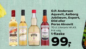 O.P. Anderson Aquavit, Aalborg Jubilæum, Export, Dild eller Porse Akvavit