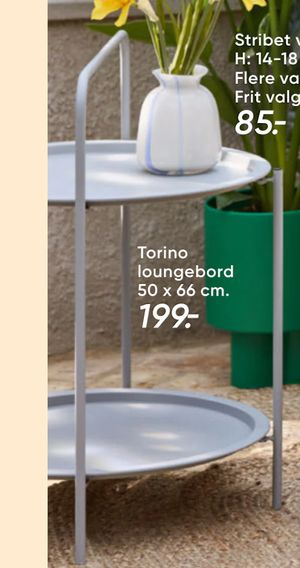 Torino loungebord 50 x 66 cm.