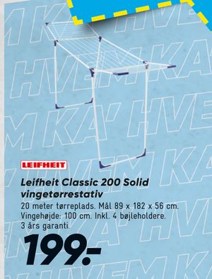 Leifheit Classic 200 Solid vingetørrestativ