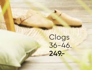 Clogs 36-46.