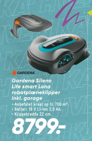 Gardena Sileno Life smart Lona robotplæneklipper inkl. garage