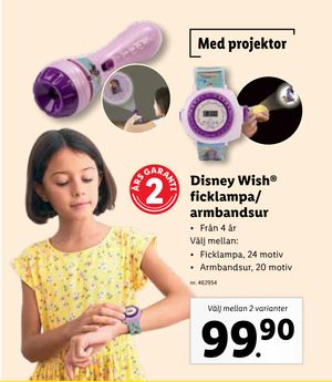 Disney Wish® ficklampa/ armbandsur
