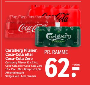 Carlsberg Pilsner, Coca-Cola eller Coca-Cola Zero