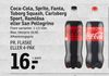 Coca-Cola, Sprite, Fanta, Tuborg Squash, Carlsberg Sport, Ramlösa eller San Pellegrino